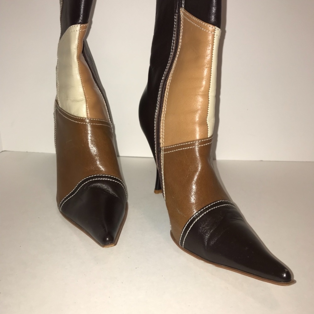 N.Y.L.A Element Color Block Retro Heeled Bootie - image 5
